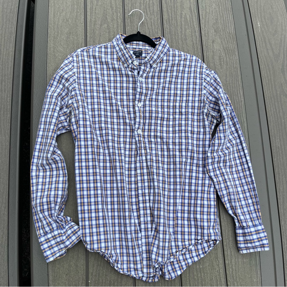 Men's J Crew plaid buttondown shirt 100% cotton